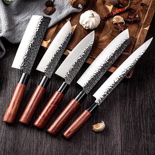 Handmade Hammered Forged Santoku Chef Knife