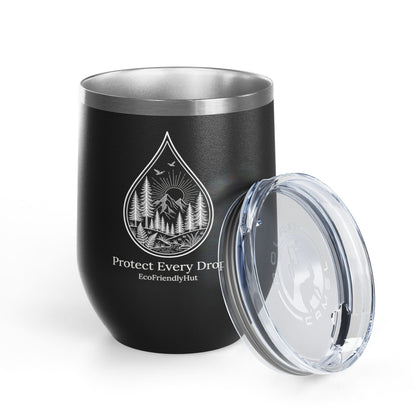 Protect Every Drop 12oz Wine Tumbler — Eco-Friendly Stainless Insulated Cup
