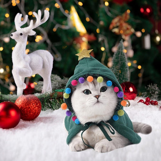 Christmas Funny Cat Clothes Cap