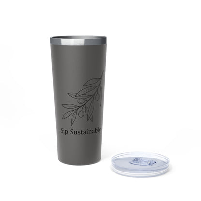 Eco Olive Branch 22oz Insulated Tumbler — "Sip Sustainably"