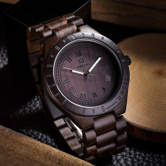 Sandalwood Quartz Watch — Men's Wood Wristwatch