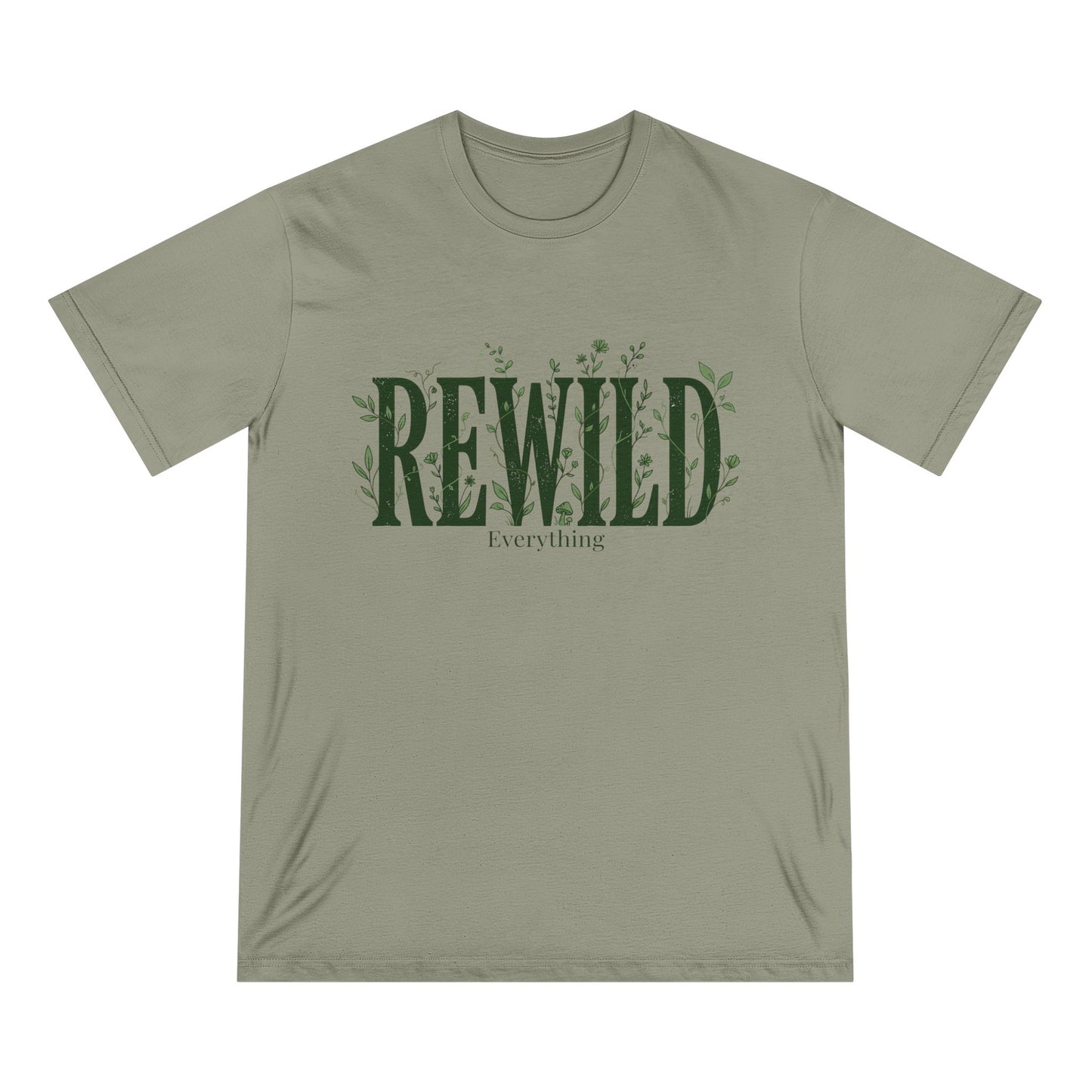 Rewild Everything T-Shirt — Botanical Nature Conservation Tee