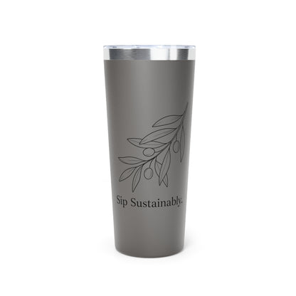 Eco Olive Branch 22oz Insulated Tumbler — "Sip Sustainably"