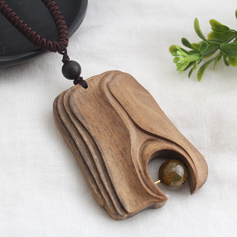 Ancient Long Sweater Wooden Chain