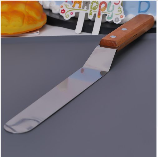 Stainless Steel Wooden Handle Cake Knife