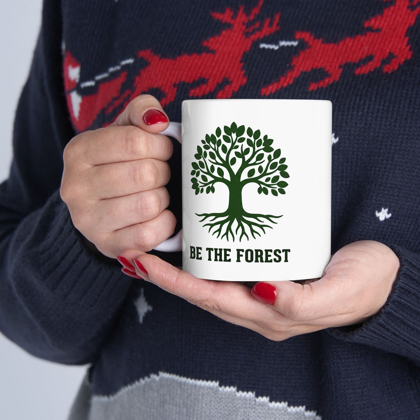 Ceramic Mug — Be The Forest Botanical Coffee Tea Cup (11oz/15oz)