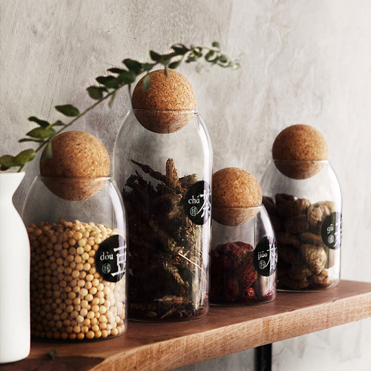 kitchen-food-storage-tank-transparent-glass-sealed-jar