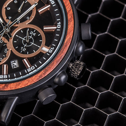 Multifunctional Men's Wooden Watch