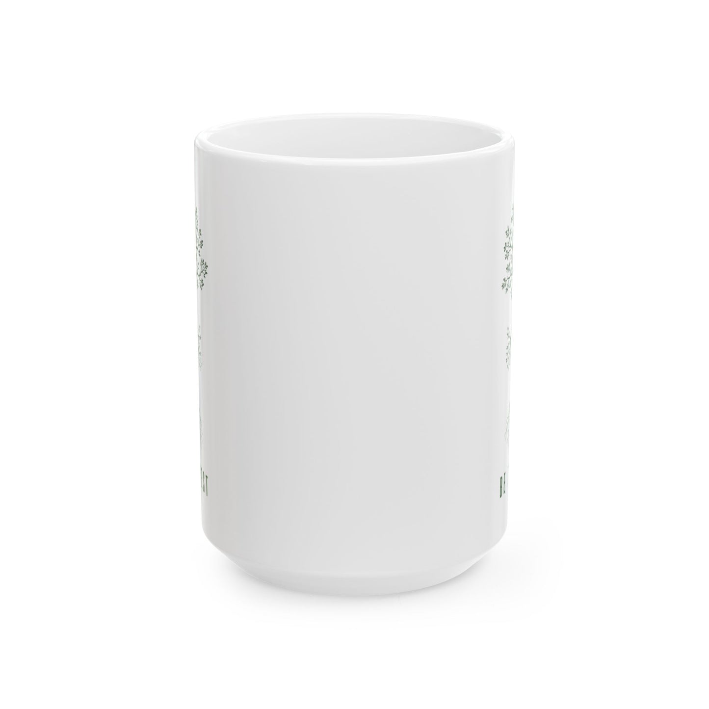 Herbal Tea Tree Ceramic Mug — Botanical Greenery 11oz & 15oz