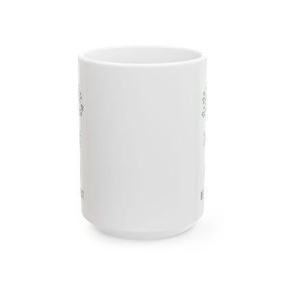 Herbal Tea Tree Ceramic Mug — Botanical Greenery 11oz & 15oz