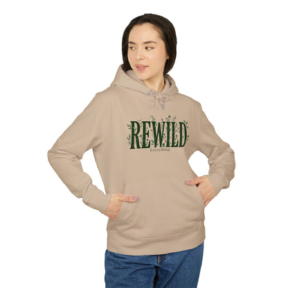 Rewild Hoodie — Botanical 'Rewild Everything' Eco Nature Sweatshirt