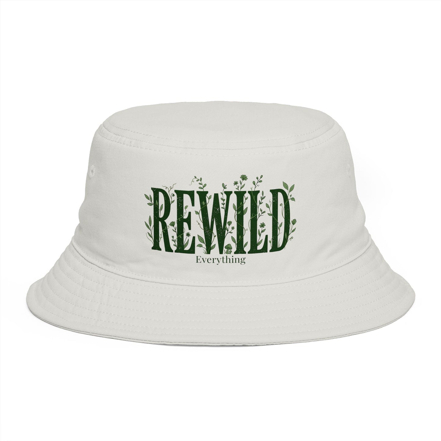 Rewild Everything Bucket Hat — Brown Outdoor Nature Hat