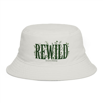 Rewild Everything Bucket Hat — Brown Outdoor Nature Hat