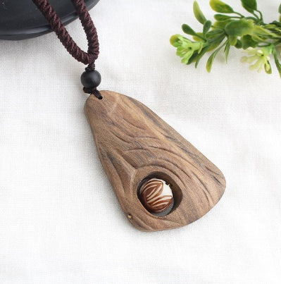 Ancient Long Sweater Wooden Chain