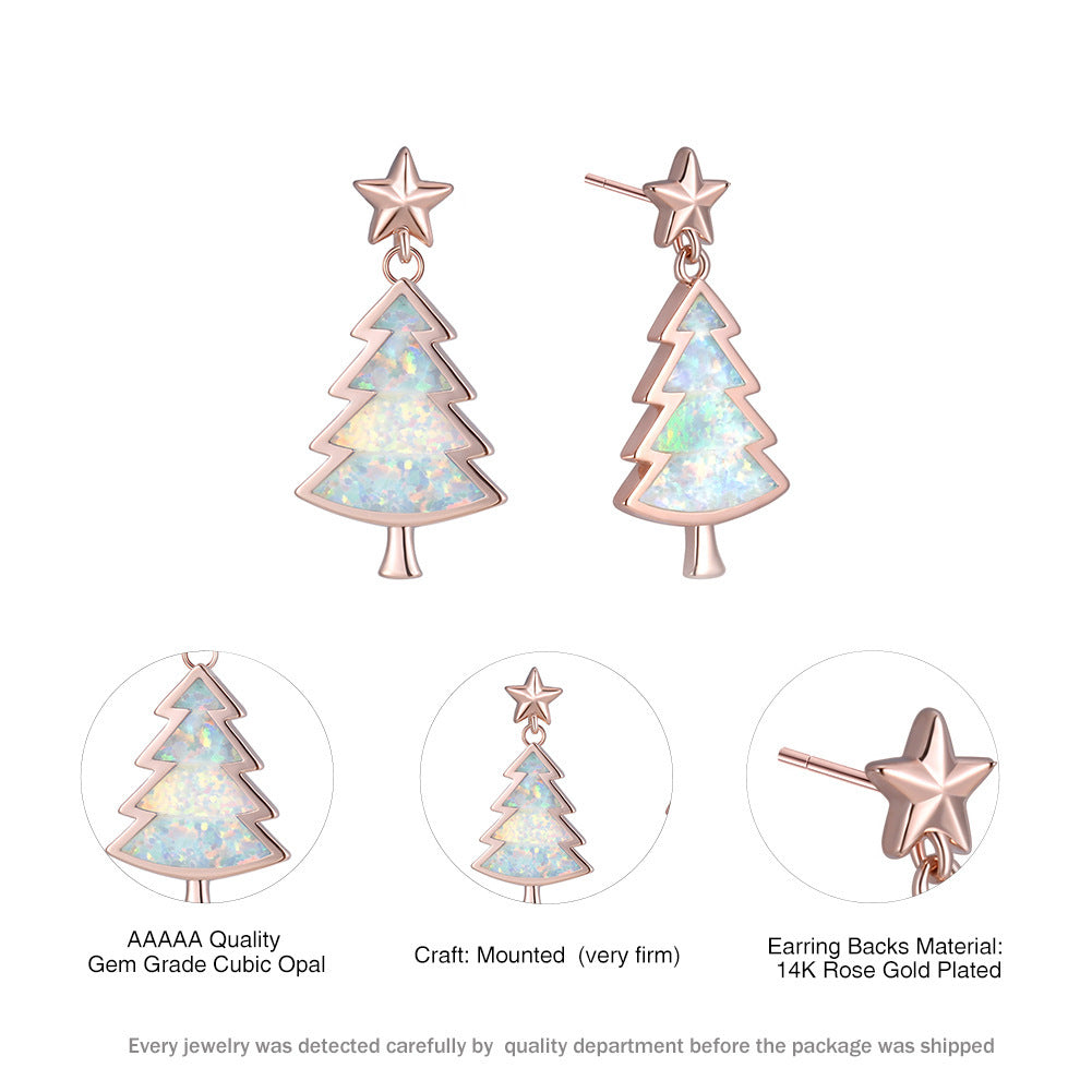 Christmas Tree Pentagram Earrings