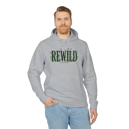 Rewild Hoodie — Botanical 'Rewild Everything' Eco Nature Sweatshirt