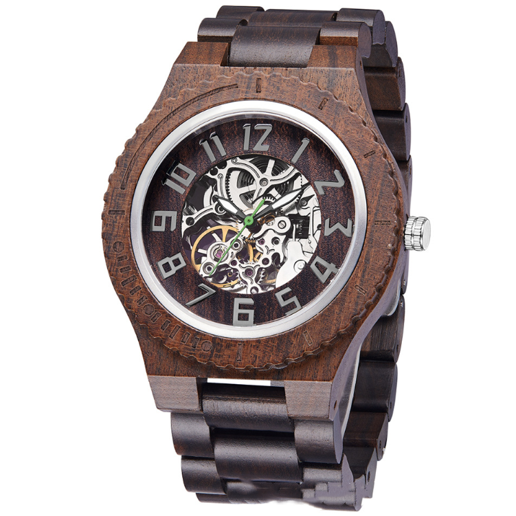 Crystal Mirror Wooden watch