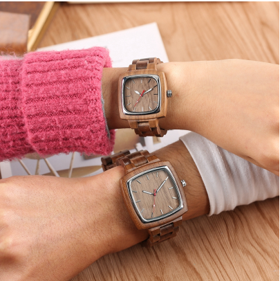 Square Bamboo Watch