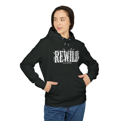 Rewild Hoodie — Botanical 'Rewild Everything' Eco Nature Sweatshirt