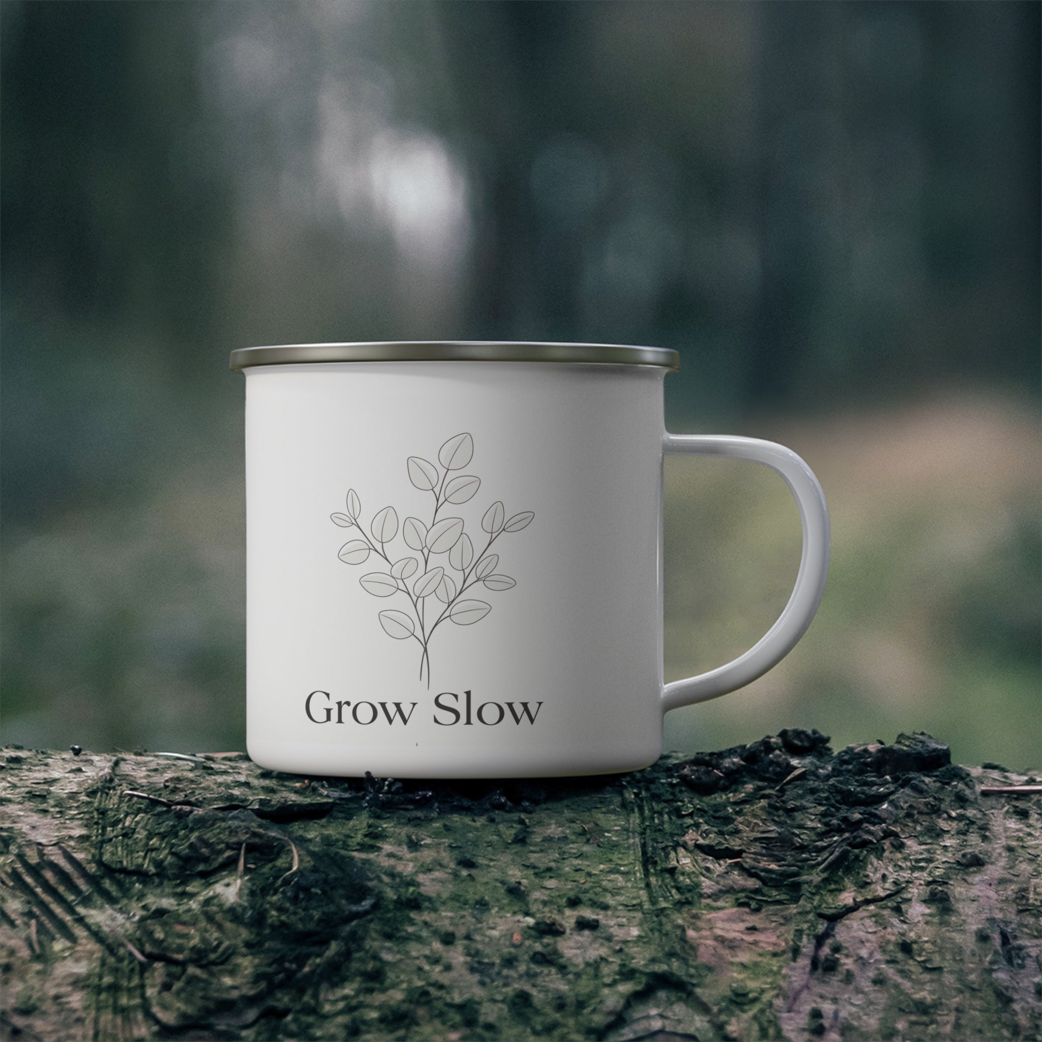 enamel-mug-grow-slow-minimalist-plant-camping-cup