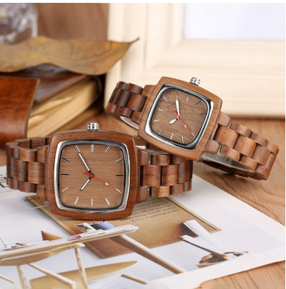 Square Bamboo Watch