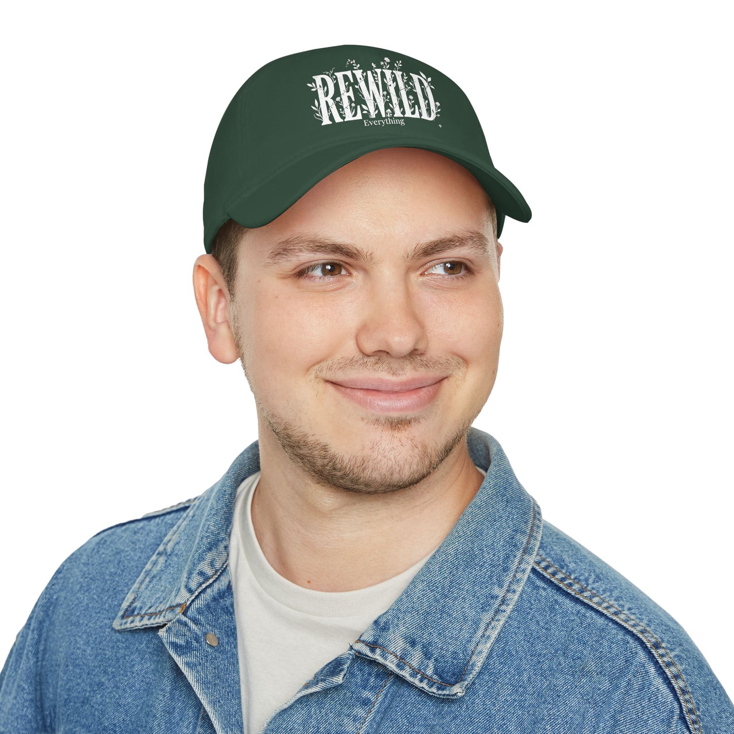 Rewild Everything Khaki Baseball Cap — Outdoor Nature, Conservation Hat