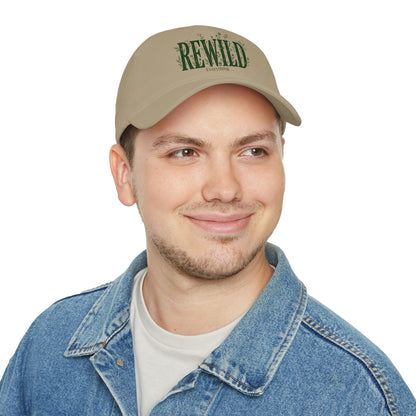 Rewild Everything Khaki Baseball Cap — Outdoor Nature, Conservation Hat