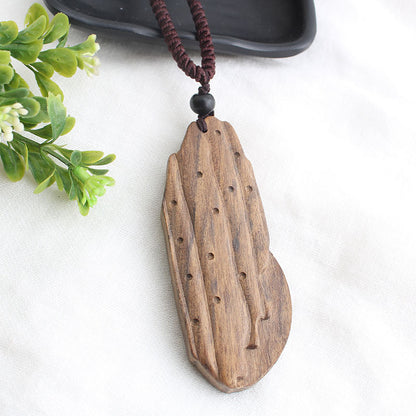 Ancient Long Sweater Wooden Chain
