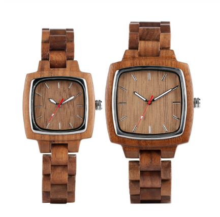 Square Bamboo Watch