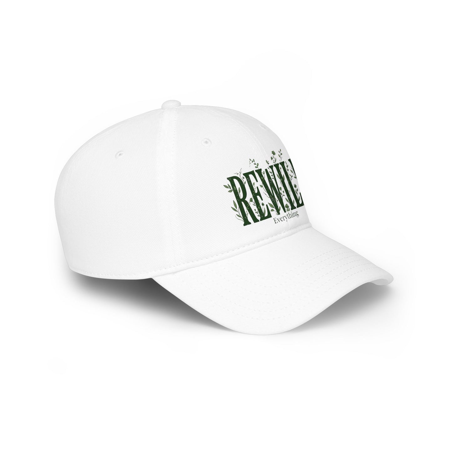 Rewild Everything Khaki Baseball Cap — Outdoor Nature, Conservation Hat