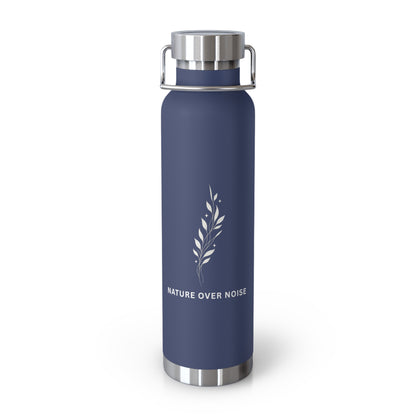 Nature Over Noise 22oz Vacuum Insulated Water Bottle — Stainless Copper-Lined Thermal Bottle