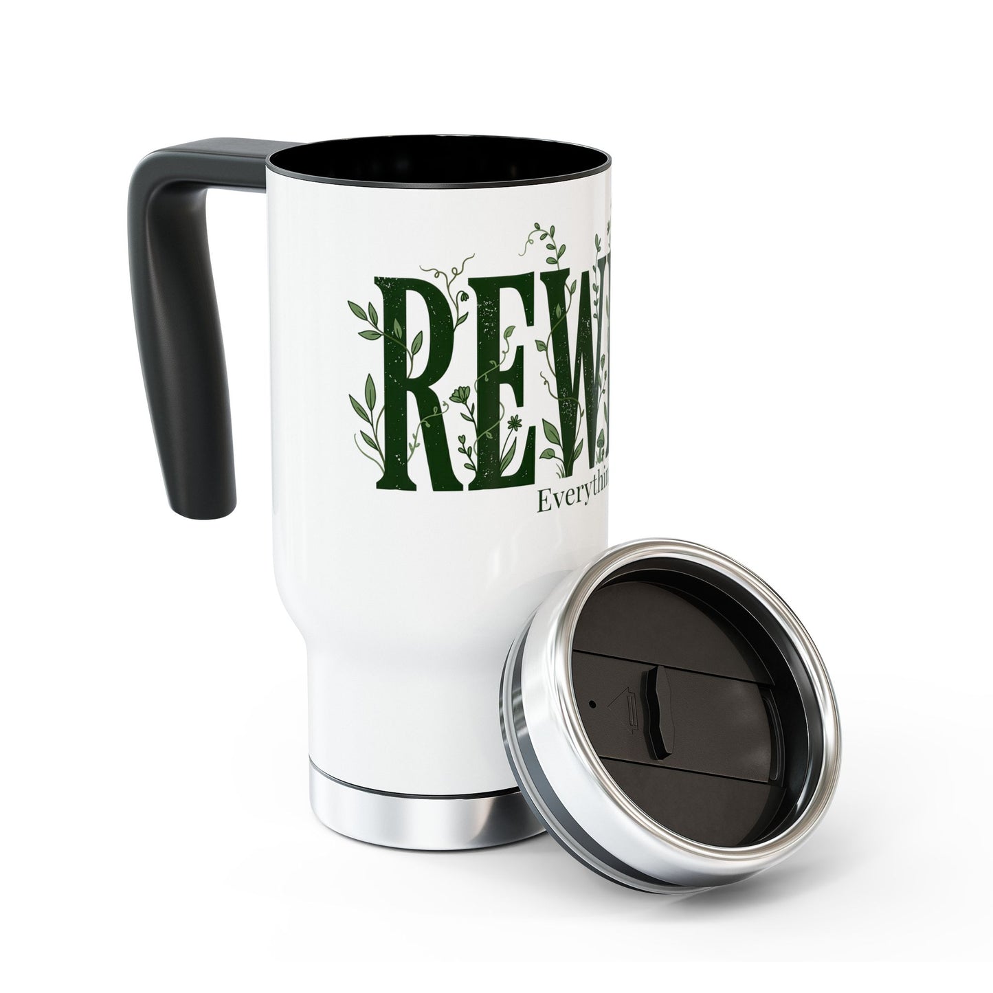 Rewild Everything Travel Mug — 14oz Stainless Steel Insulated Handle Mug