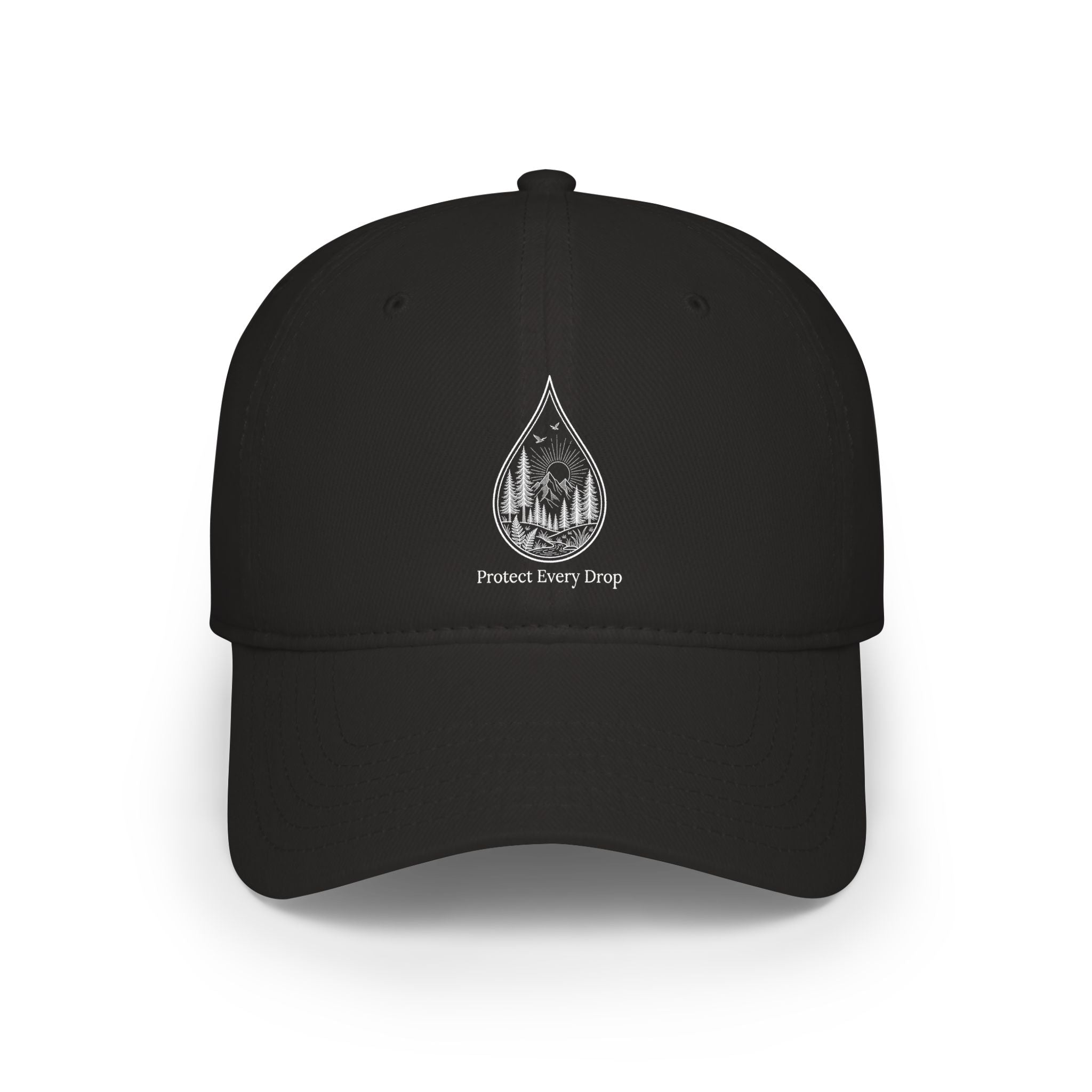 protect-every-drop-low-profile-baseball-cap-water-conservation-embroidered-hat
