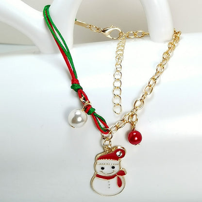 Christmas Snowman Santa Claus Tree Snowflake Elk Bracelet