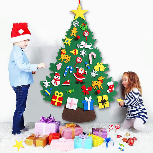 DIY Felt Christmas Tree New Year Toddler Kids Handmade Gift