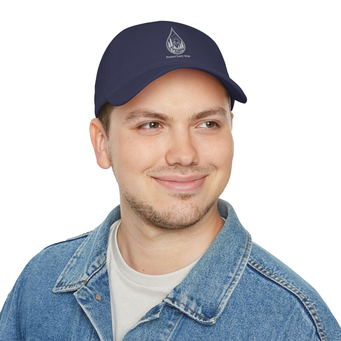 Protect Every Drop Low Profile Baseball Cap — Water Conservation Embroidered Hat