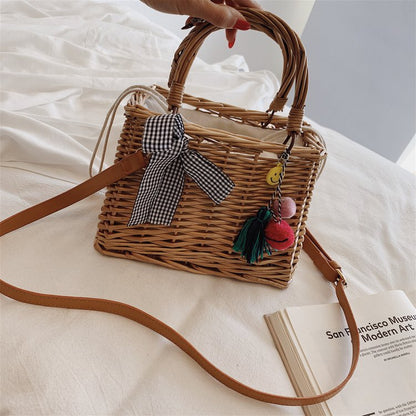 Hand-woven Bamboo Handbag