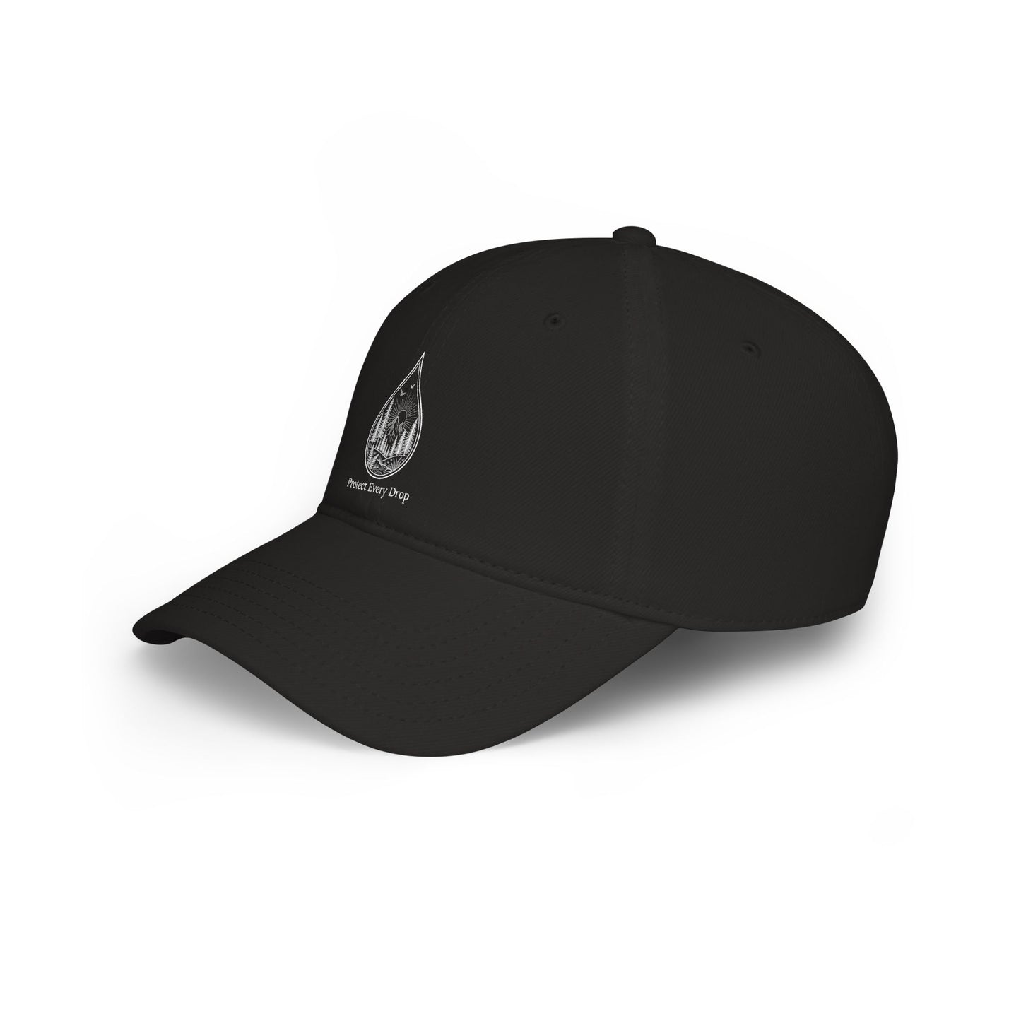 Protect Every Drop Low Profile Baseball Cap — Water Conservation Embroidered Hat