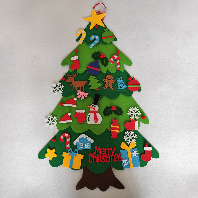 DIY Felt Christmas Tree New Year Toddler Kids Handmade Gift