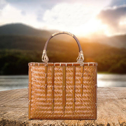 Bamboo Woven Handbag