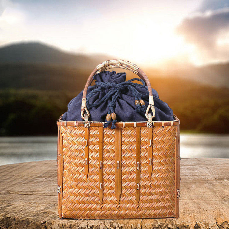 Bamboo Woven Handbag