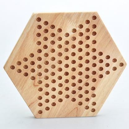 Hexagon Checkers Wooden Puzzle