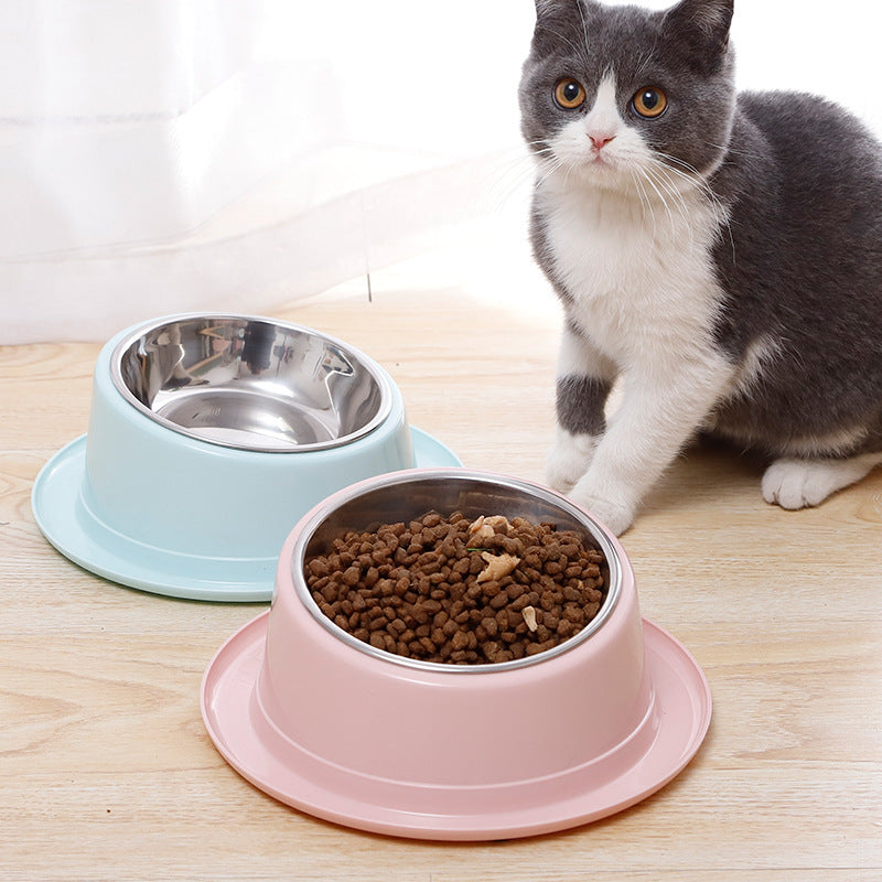 domestic-stainless-steel-non-slip-tilting-cat-bowl