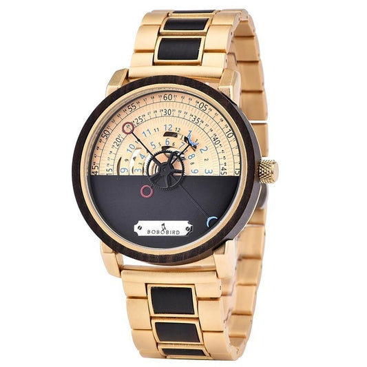 Wooden Hand Mounted Waterproof Christmas Gift Watch