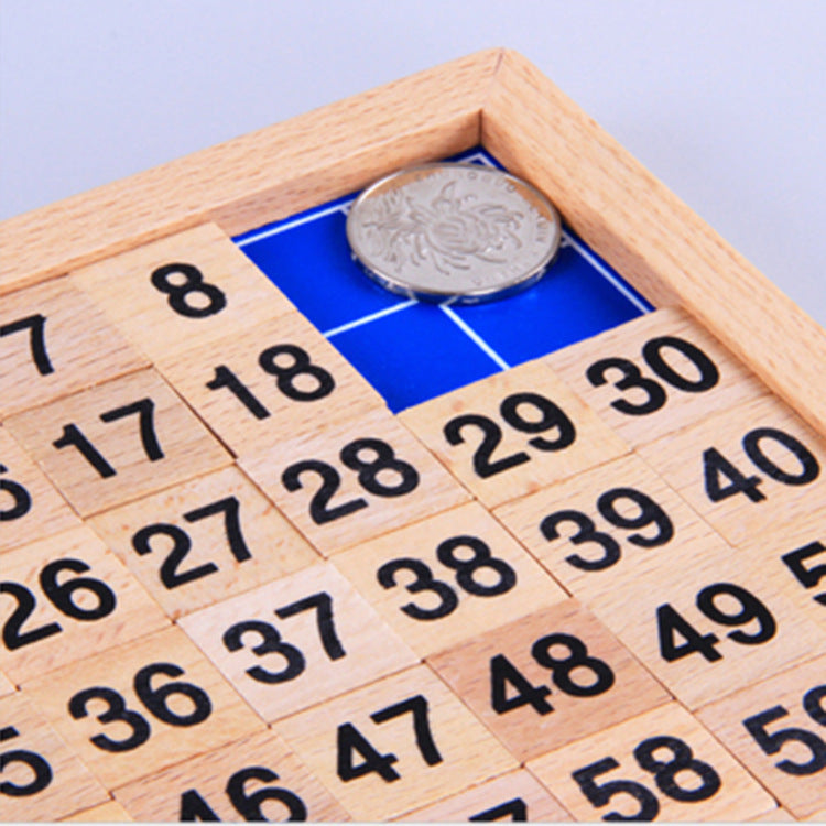 Children's Math Wooden Montessori 1-100 Number Continuous Board