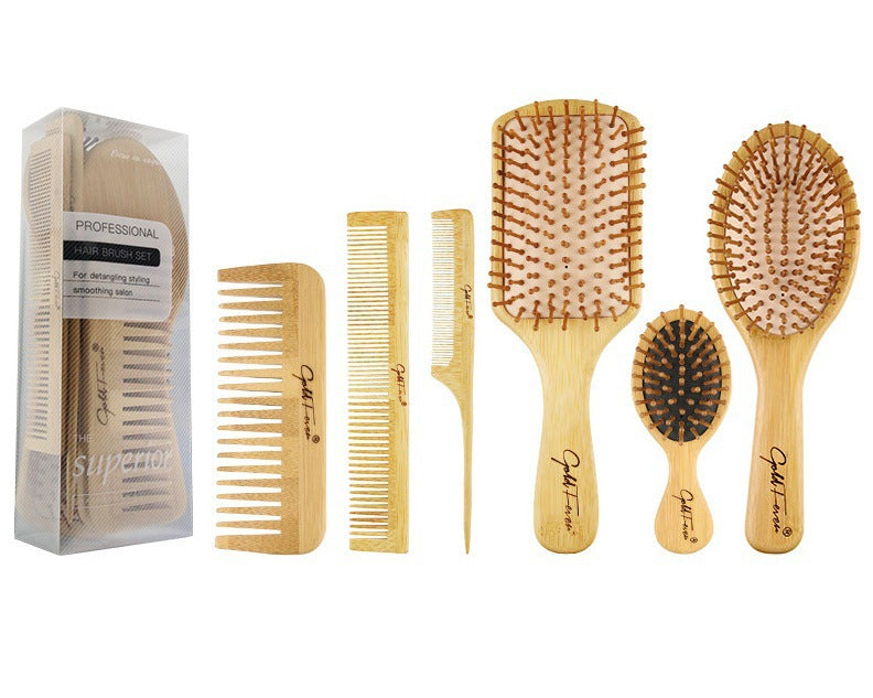 Hair Styling Set Bamboo Comb