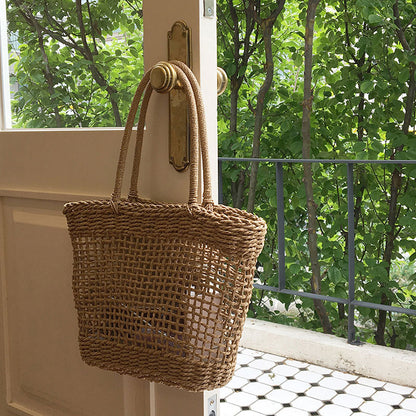 Hand-Woven Straw Bag