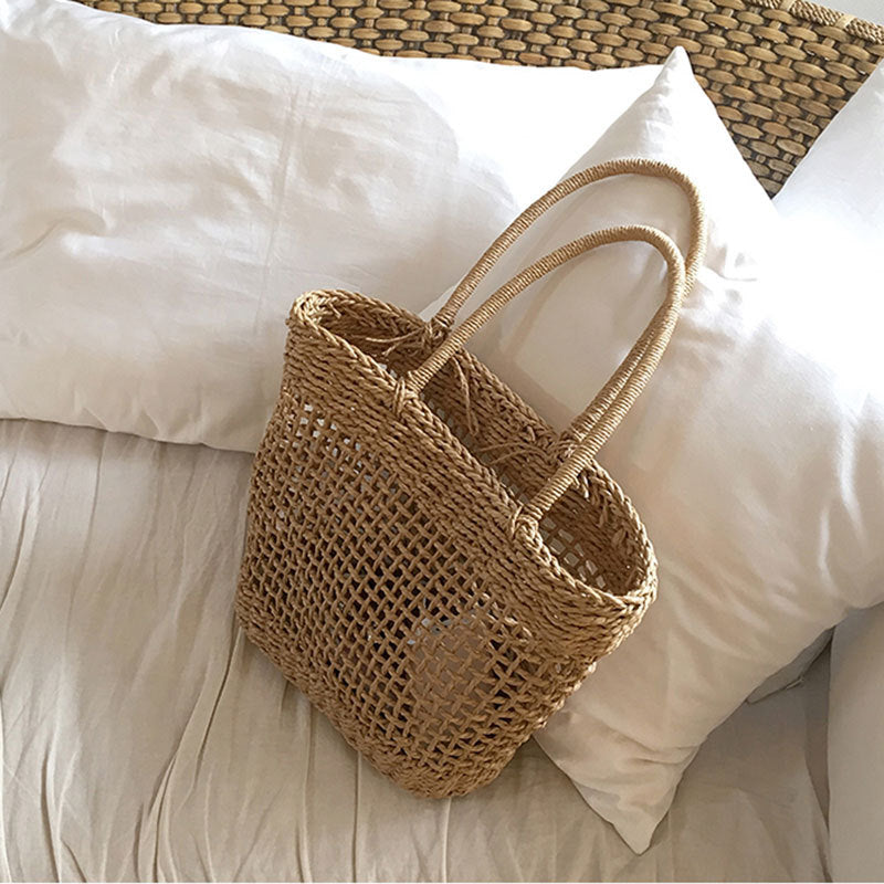 Hand-Woven Straw Bag