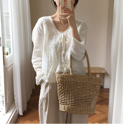 Hand-Woven Straw Bag