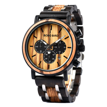 Wooden Pointer Number watch